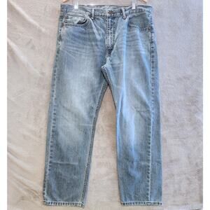 Levi's Mens 505 Medium Wash Straight Leg Jeans Size 38x30 Casual Minimalist